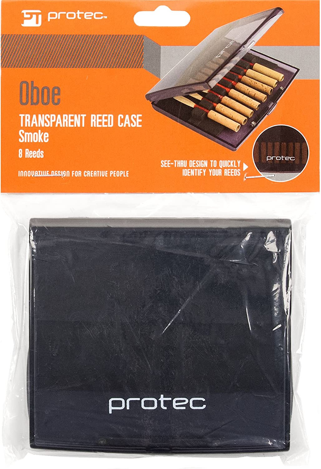 Oboe Transparent Smoke Reed Case - 8 Reeds