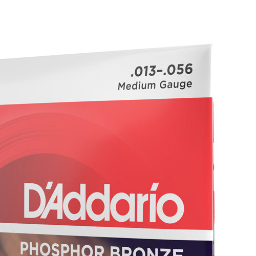D'Addario Medium Gauge Phosphor Bronze Acoustic Guitar Strings - EJ17
