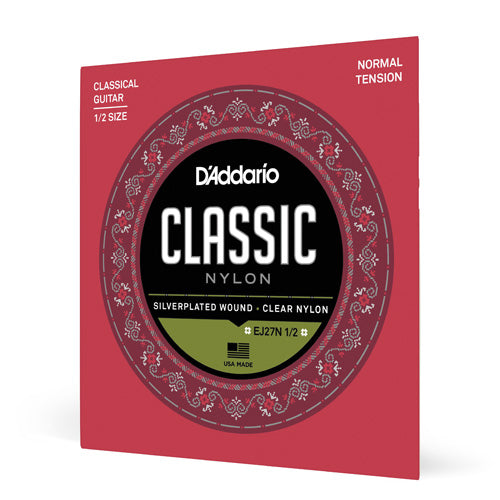 D'Addario Classic Nylon Classical Guitar Strings - 1/2 Size - EJ27N12