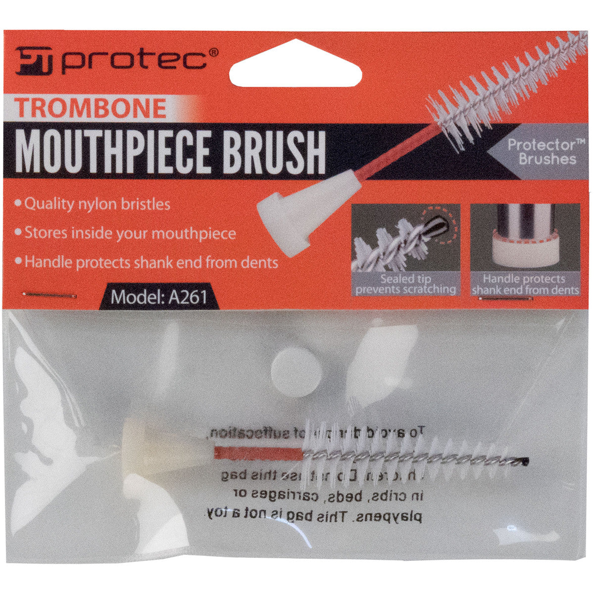 Trombone Mouthpiece Protector Brush
