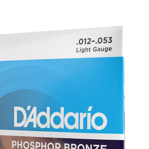 D'Addario Phosphor Bronze Acoustic Guitar Strings - Light Gauge