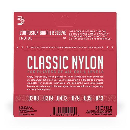 D'Addario Classic Nylon Classical Guitar Strings - Normal Tension - EJ27N