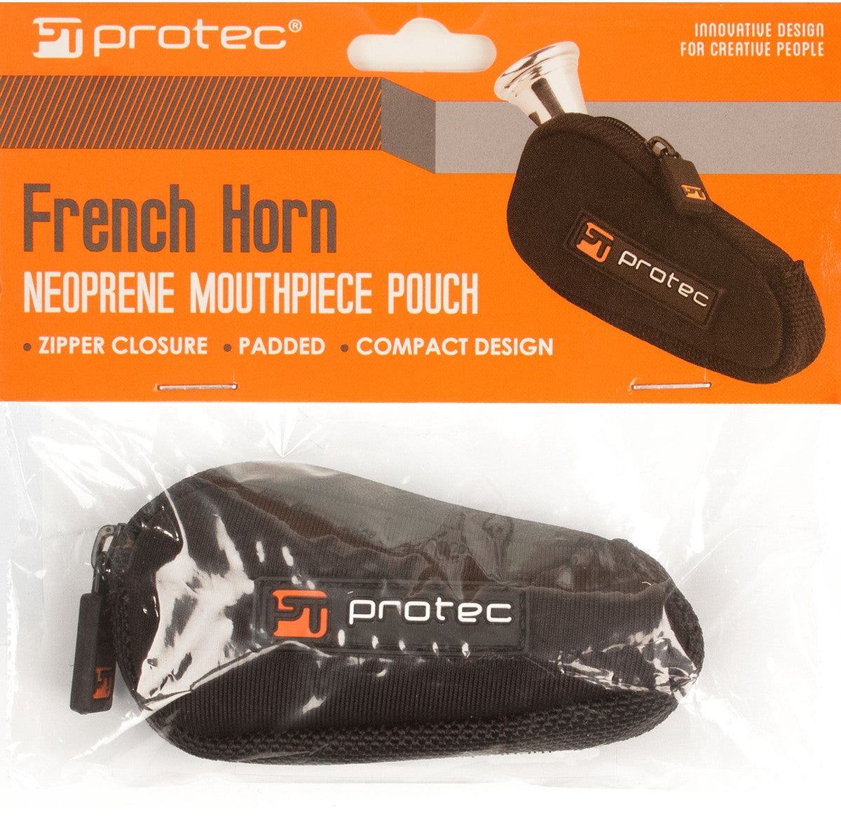 Neoprene French Horn Mouthpiece Pouch - Black