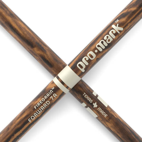 Promark Classic 7A FireGrain Hickory Drumsticks - Wooden Tip - TX7AW-FG