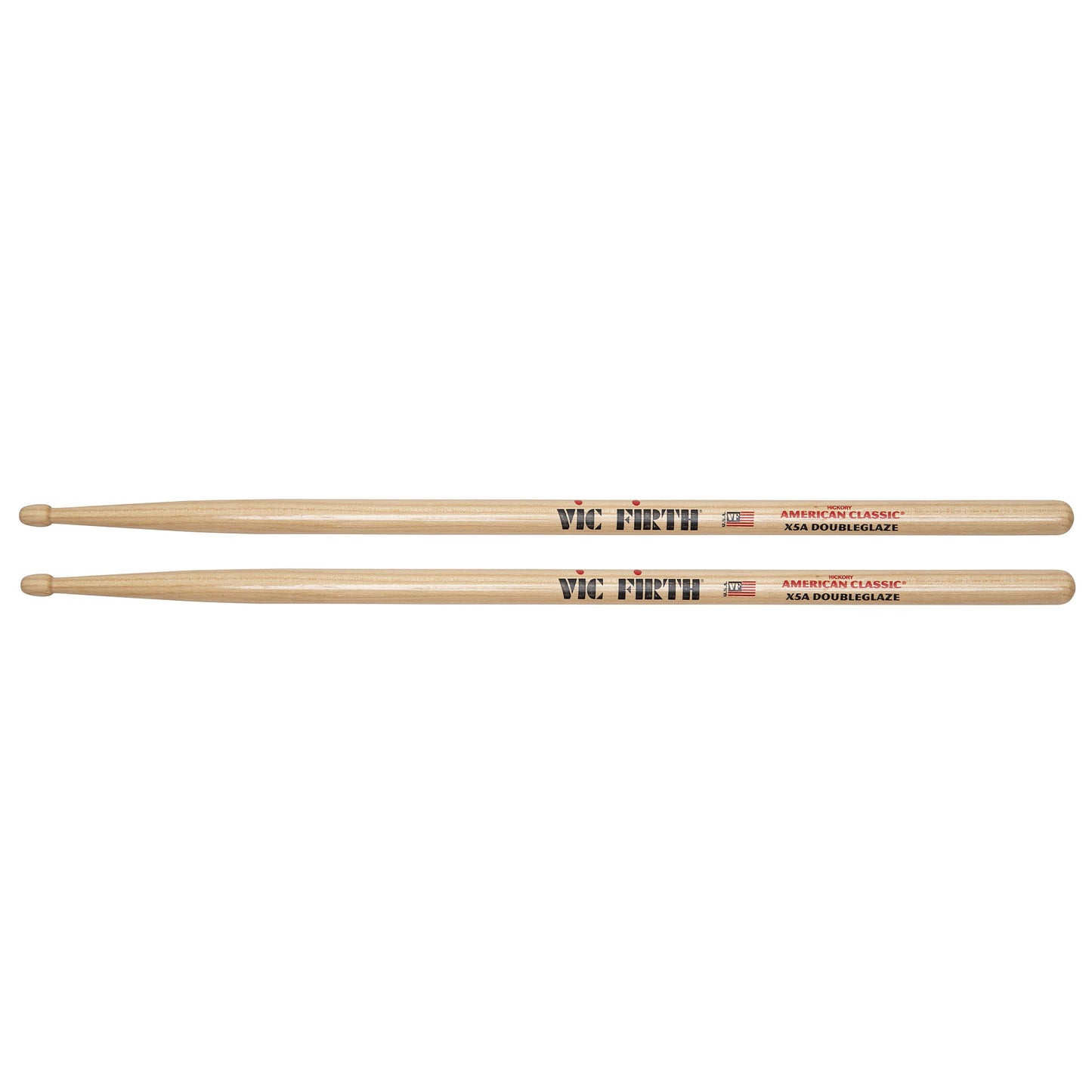 Vic Firth American Classic Hickory X5A Doubleglaze Drumsticks - Wooden Tip - X5ADG
